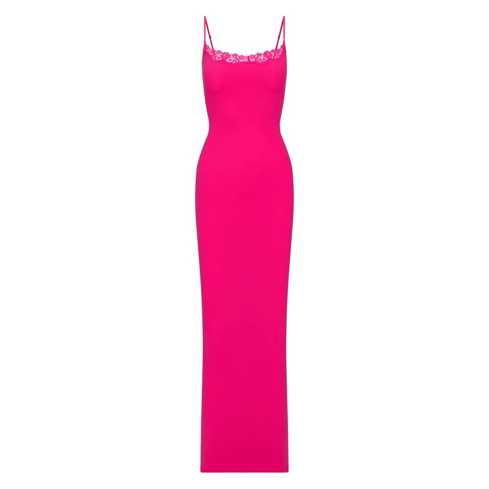 ***NWT*** FITS EVERYBODY LACE LONG SLIP DRESS | NEON ROSE - NEON ROSE